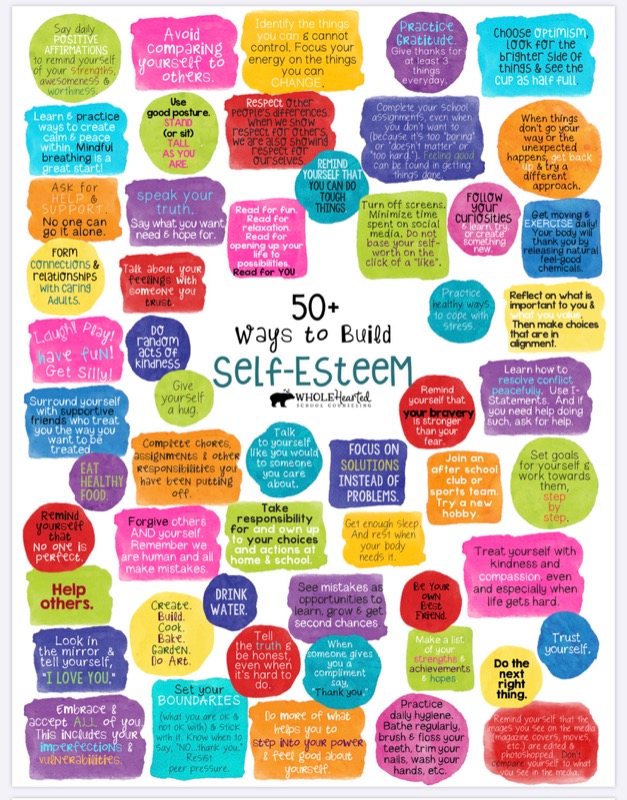 50 Ways to build SELFESTEEM with children